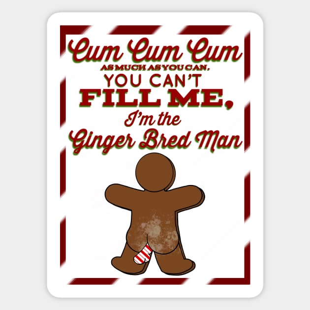 Ginger Bred Man Sticker by DiaperedFancy